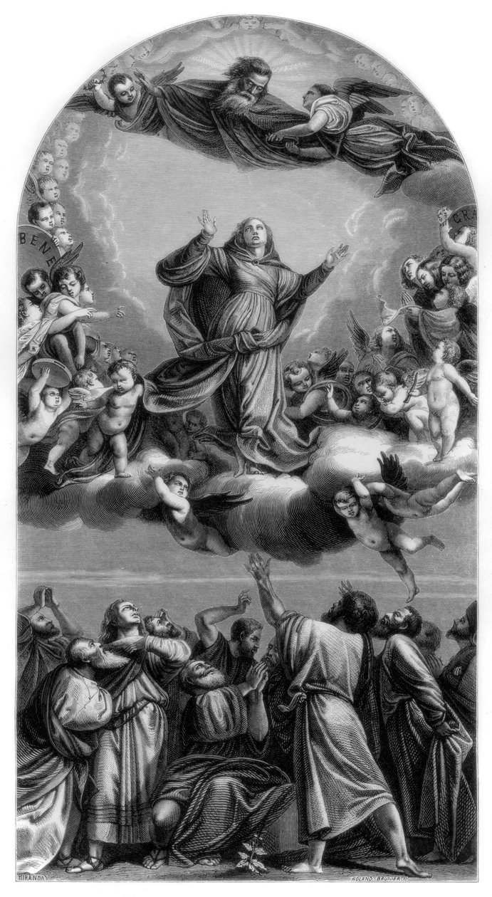 Nanebevzetí Panny Marie, 1516-1518 1870 od Roland Brunier