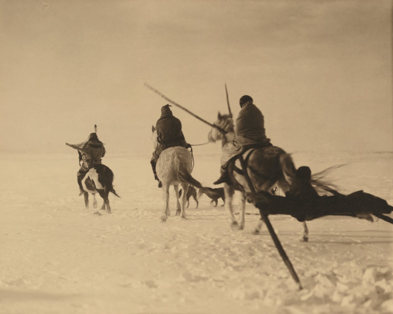 Blizzard, kolem roku 1910 (fotografie) od Roland W. Reed