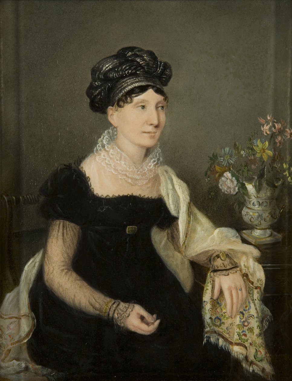 Madame Catalani, kolem roku 1821 (olej na válcové desce) od Rolinda Sharples