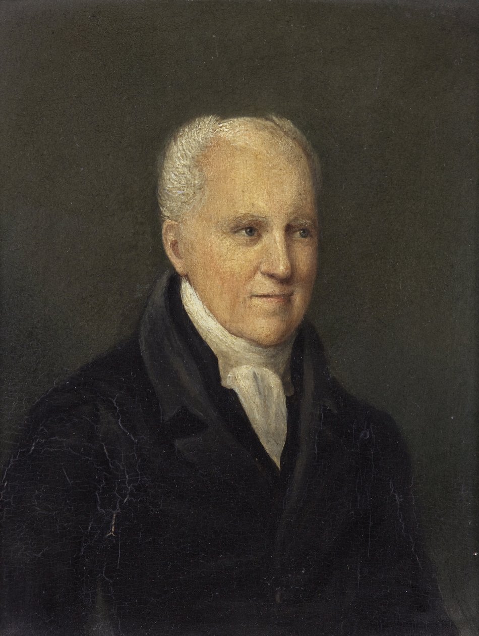Reverend George Crabbe, mezi 1827-28 (olej na panelu) od Rolinda Sharples