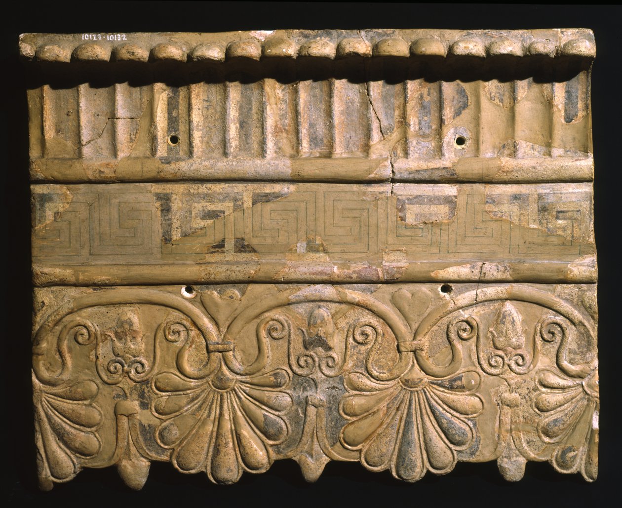 Antefix z chrámu Mater Matuta v Satricum, Latium, Itálie (terakota) od Roman