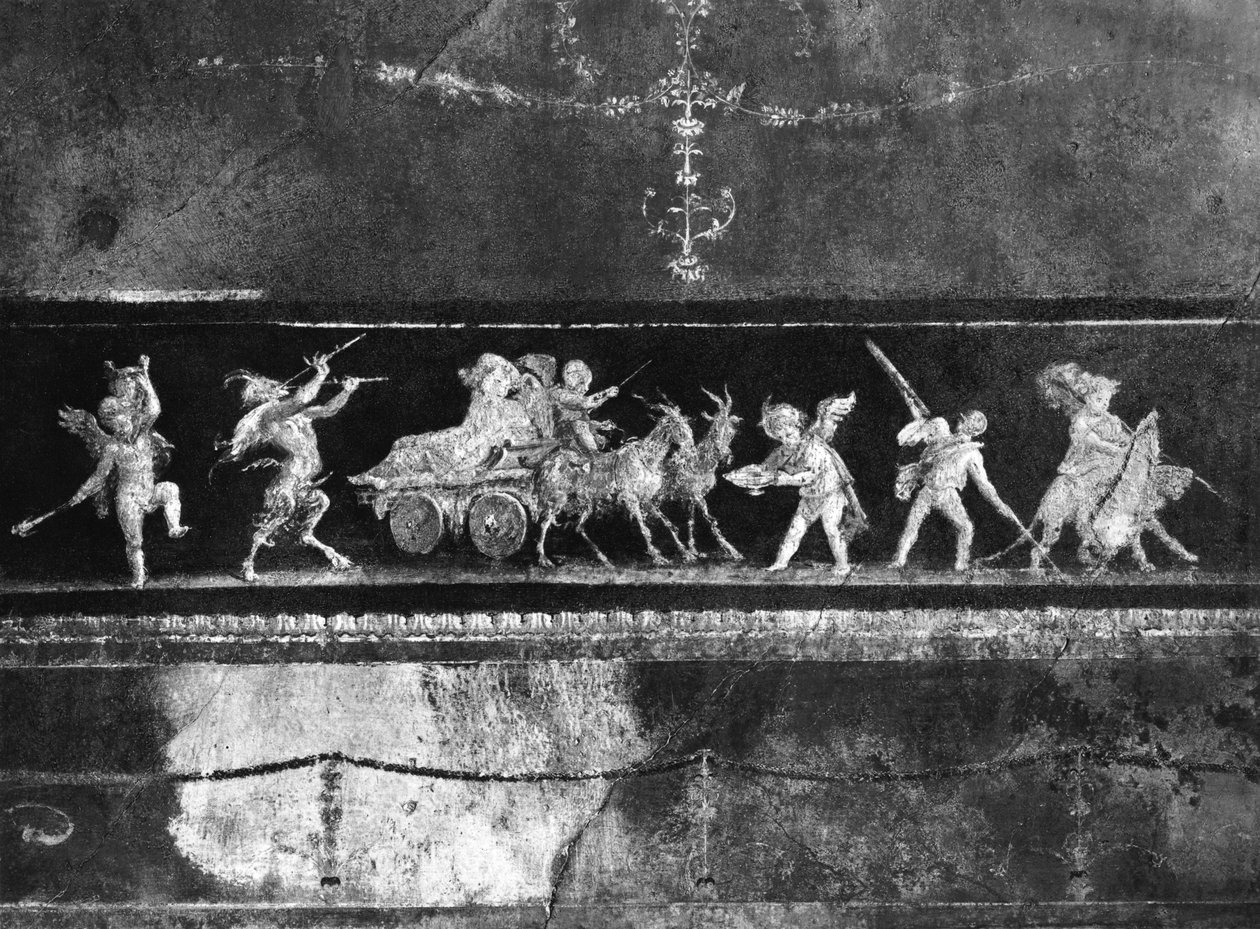 Bakchické procesí cherubínů, vlys z Oecus Casa dei Vettii (Dům Vettiů) kolem 50-79 n.l. od Roman