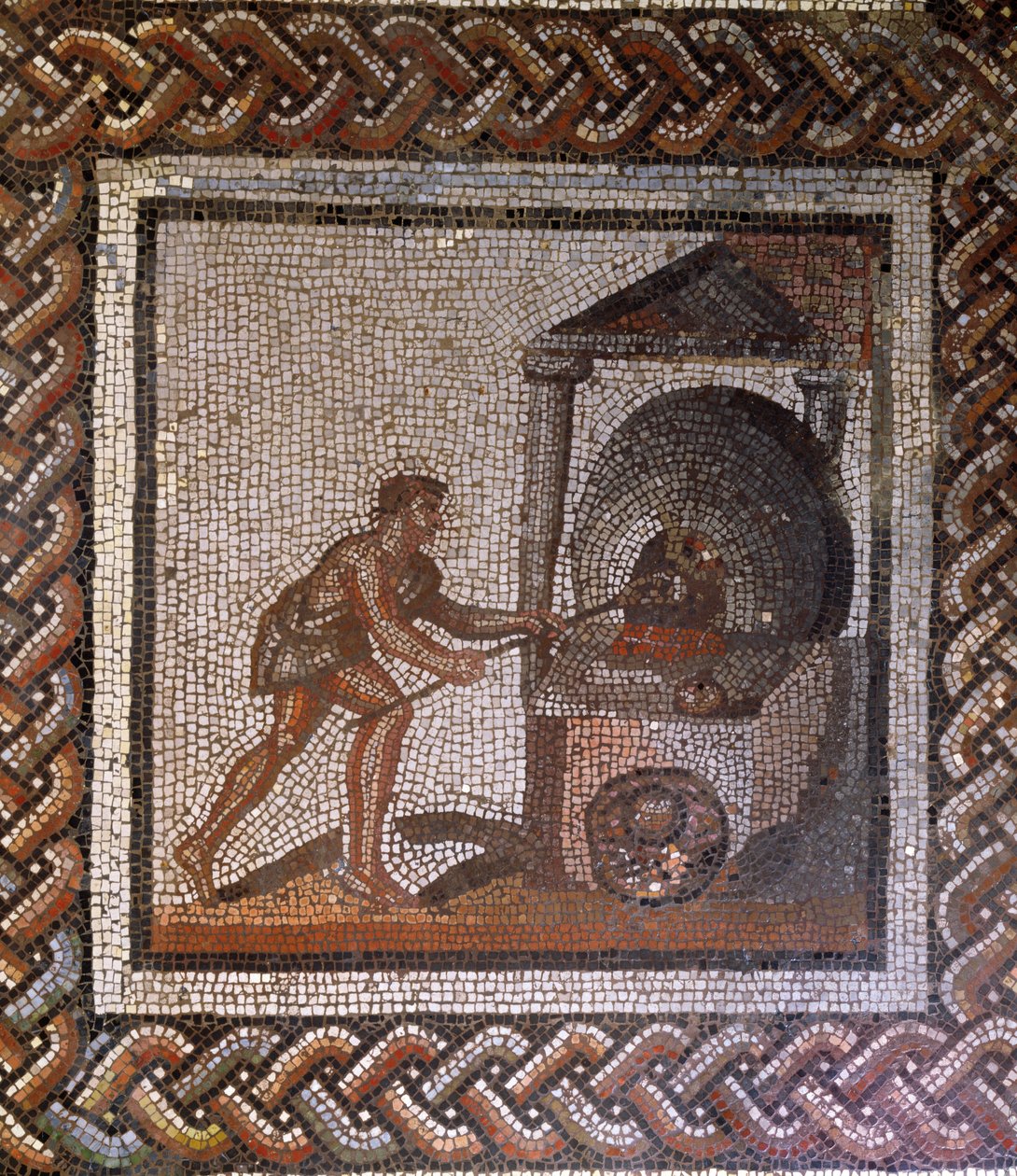 Pekařská a chlebová pec, původně ze Saint-Romain-en-Gal, Rhone-Alpes, Francie, 3. století n. l. (mozaika) od Roman