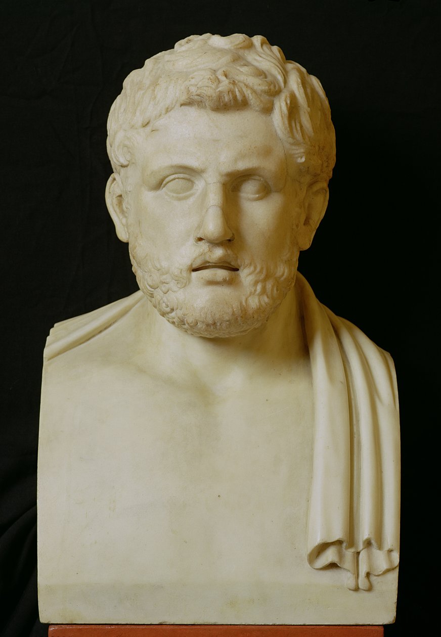 Busta Alkibiada (asi 450-404 př. n. l.) (mramor) od Roman