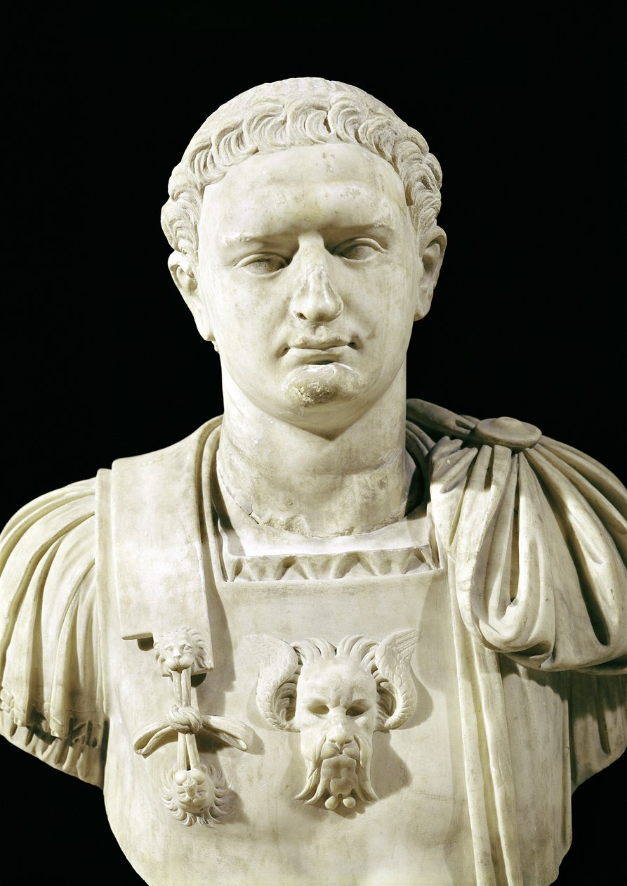 Busta císaře Domiciána (51-96 n. l.) (mramor) od Roman