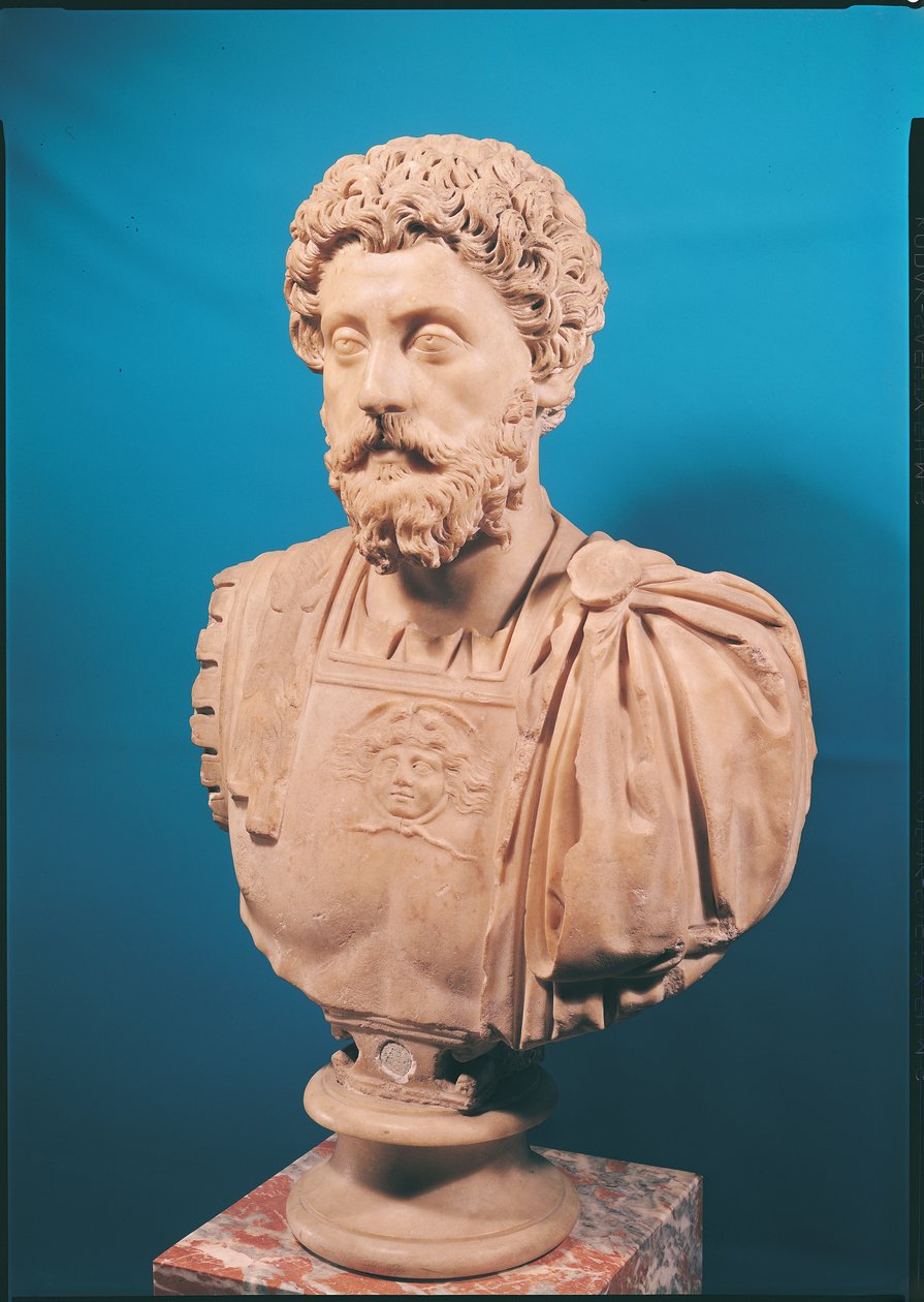 Busta Marca Aurelia (121-180) (mramor) od Roman