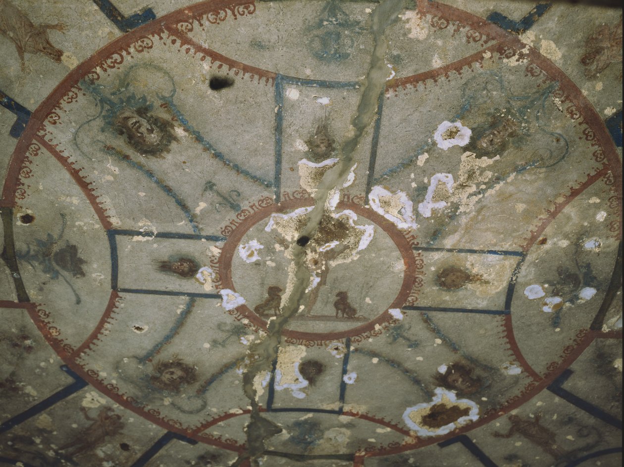 Strop kaple Dobrého pastýře, katakomby San Callisto, Řím od Roman