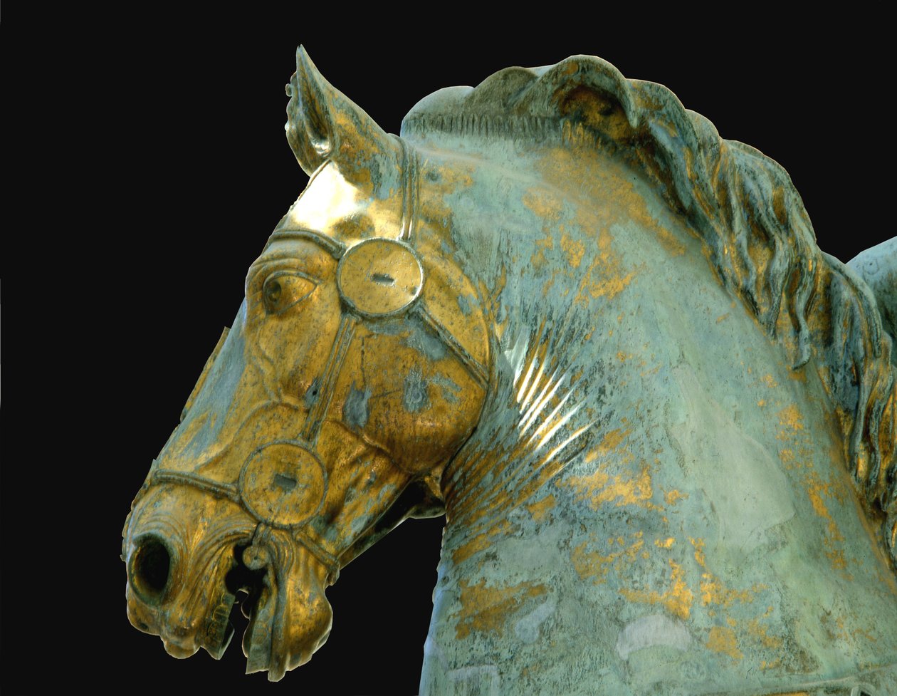 Detail z jezdecké sochy Marca Aurelia (bronz) od Roman