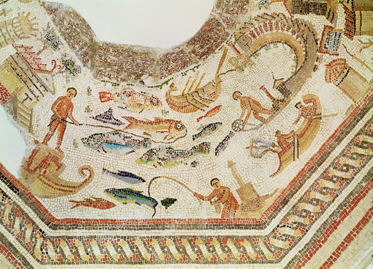 Detail ryby, z mozaiky Vega Baja viz také 316397 od Roman