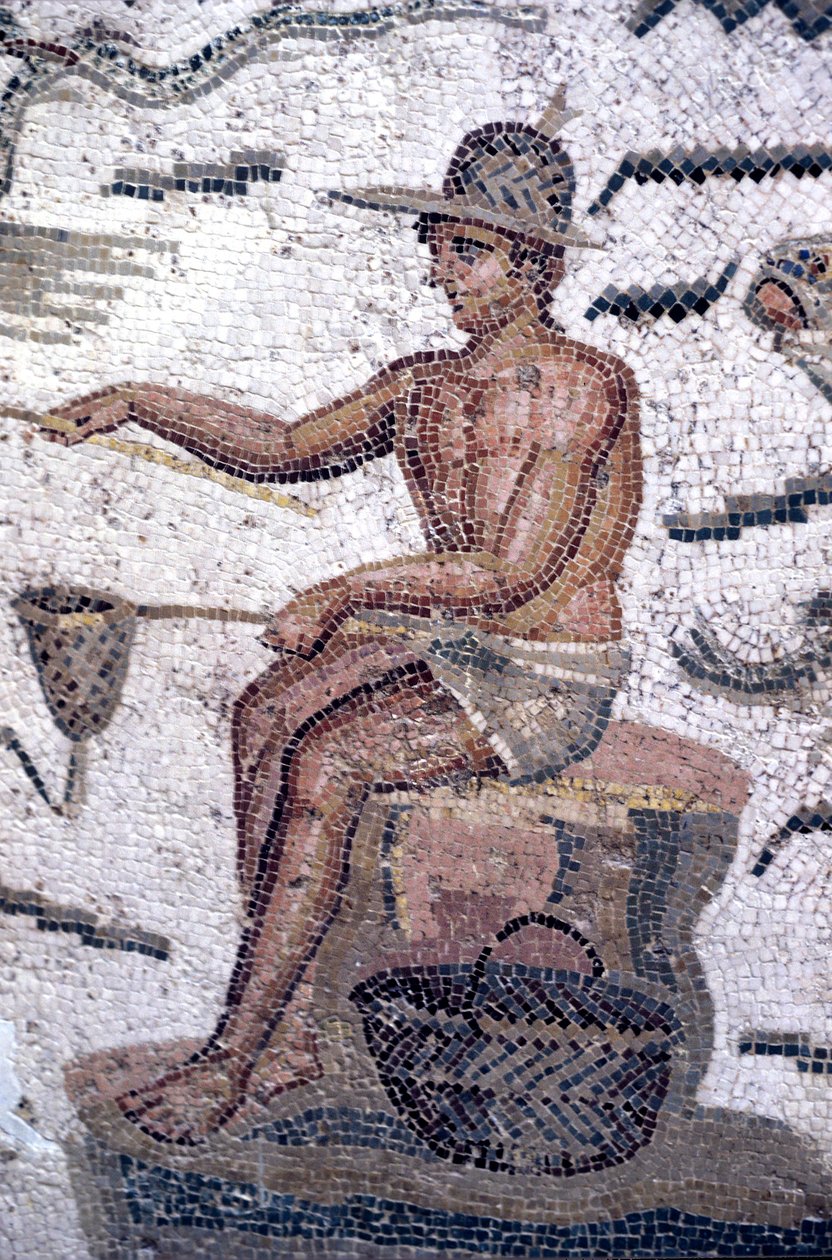 Rybář (mozaika) od Roman