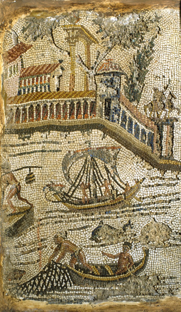 Rybářská scéna (mozaika) od Roman
