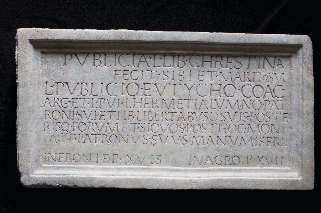 Pamětní nápis (mramor) od Roman