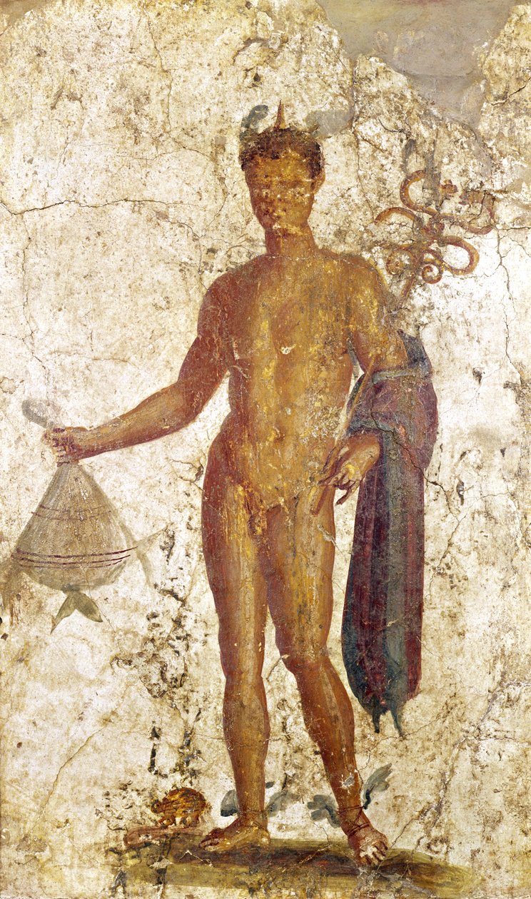 Merkur, z Pompejí, cca 50-79 našeho letopočtu od Roman