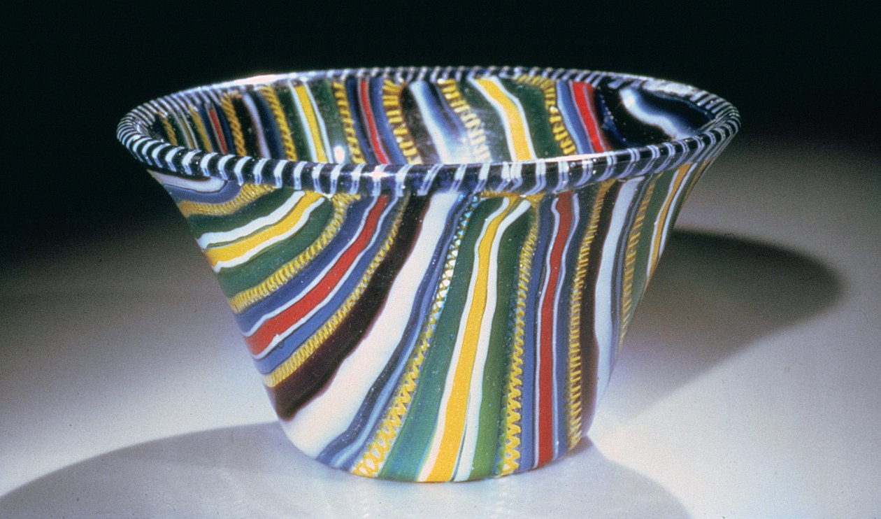 Millefiori miska, římská, pravděpodobně Alexandrie, 1. století před naším letopočtem - 1. století našeho letopočtu (sklo) od Roman