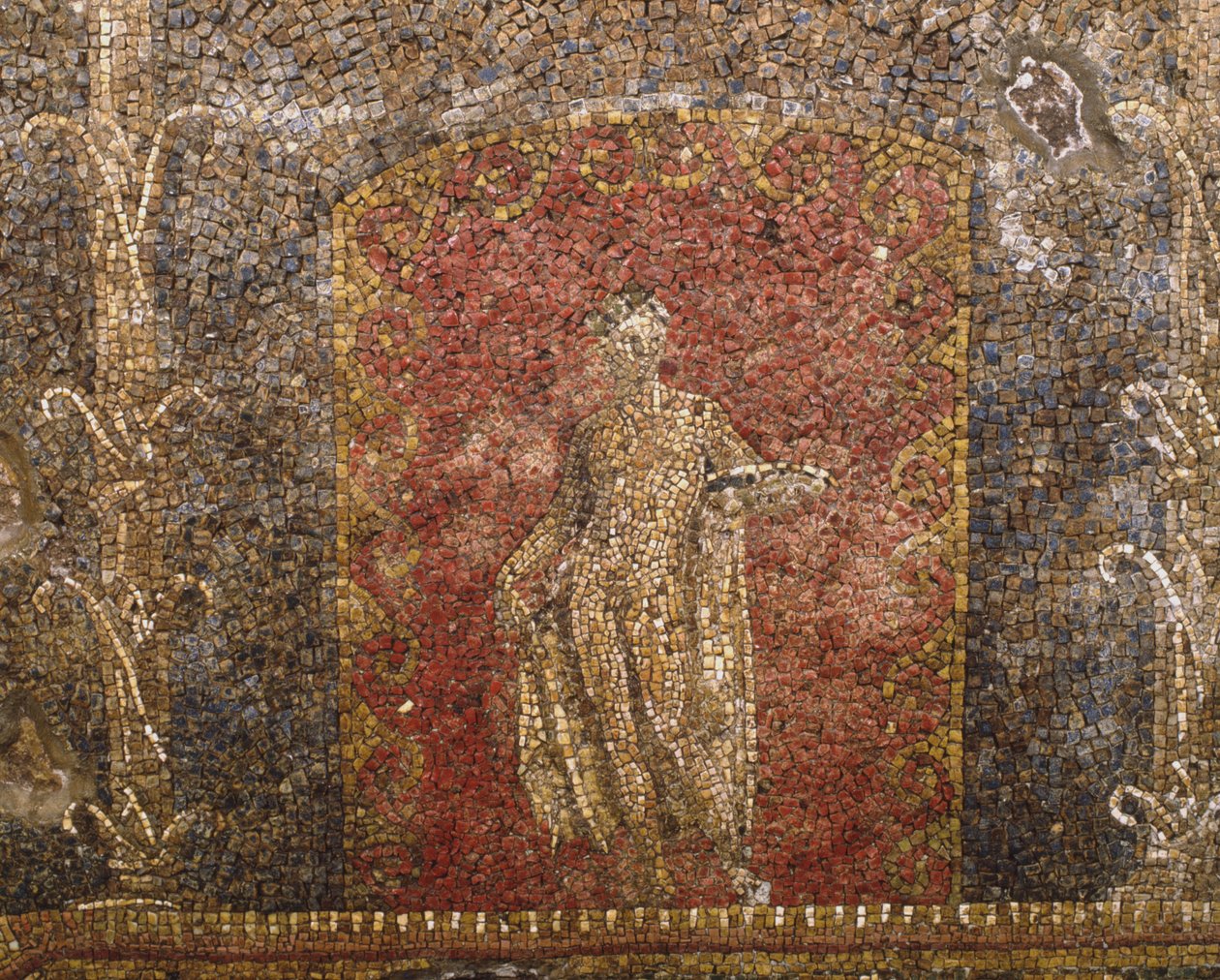 Mozaika ze starověké budovy pod kasárnami kyrysníků v Quirinale, Řím (mozaika) od Roman