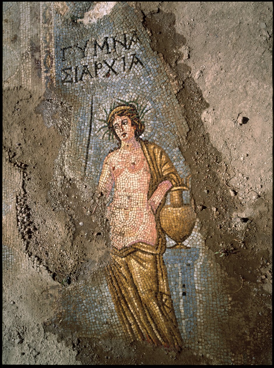 Detail chodníku ženské mozaiky od Roman