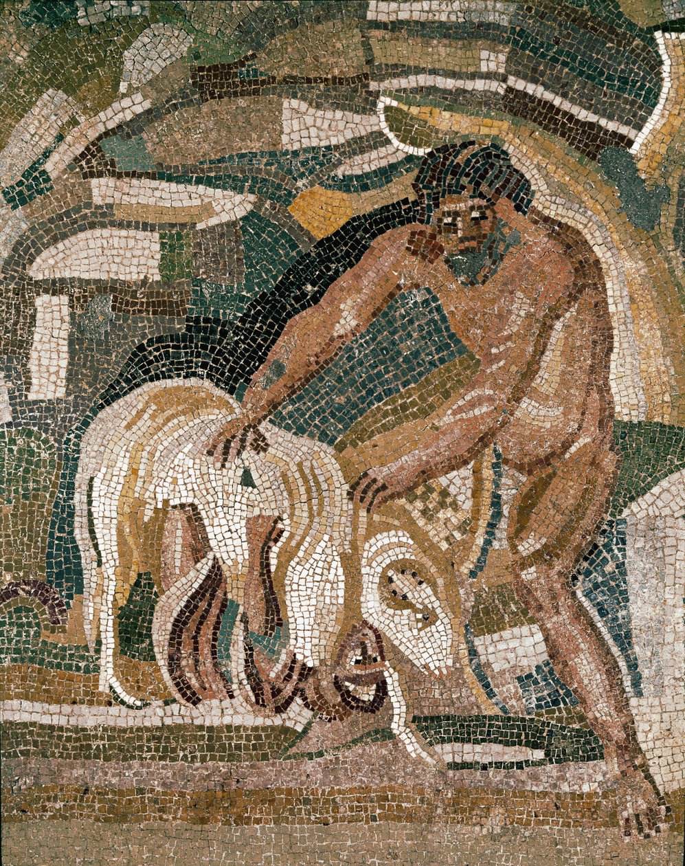 Polyphemus hledá Odyssea skrytého pod ovcemi z Villa di Baccano od Roman