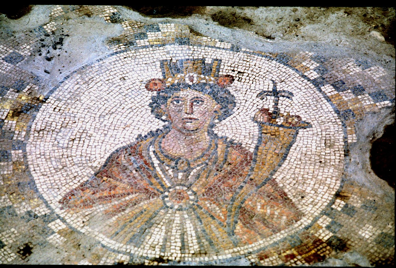 Portrét Tyche (mozaika) od Roman