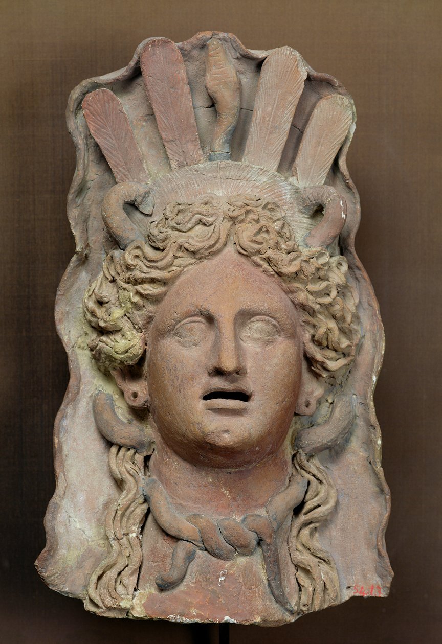 Punská maska představující Démétér, 3.-2. století př. n. l. (terakota) od Roman