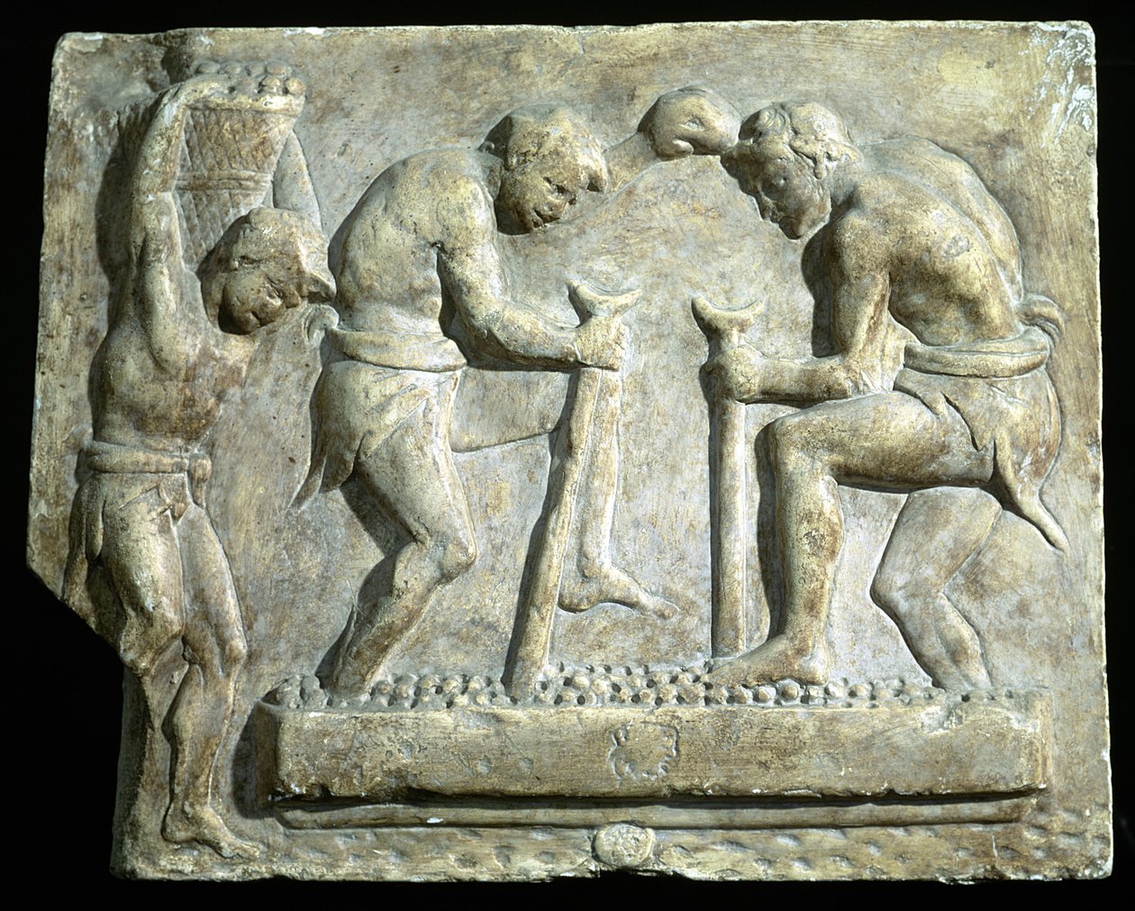 Reliéf zobrazující dlaždice od Roman