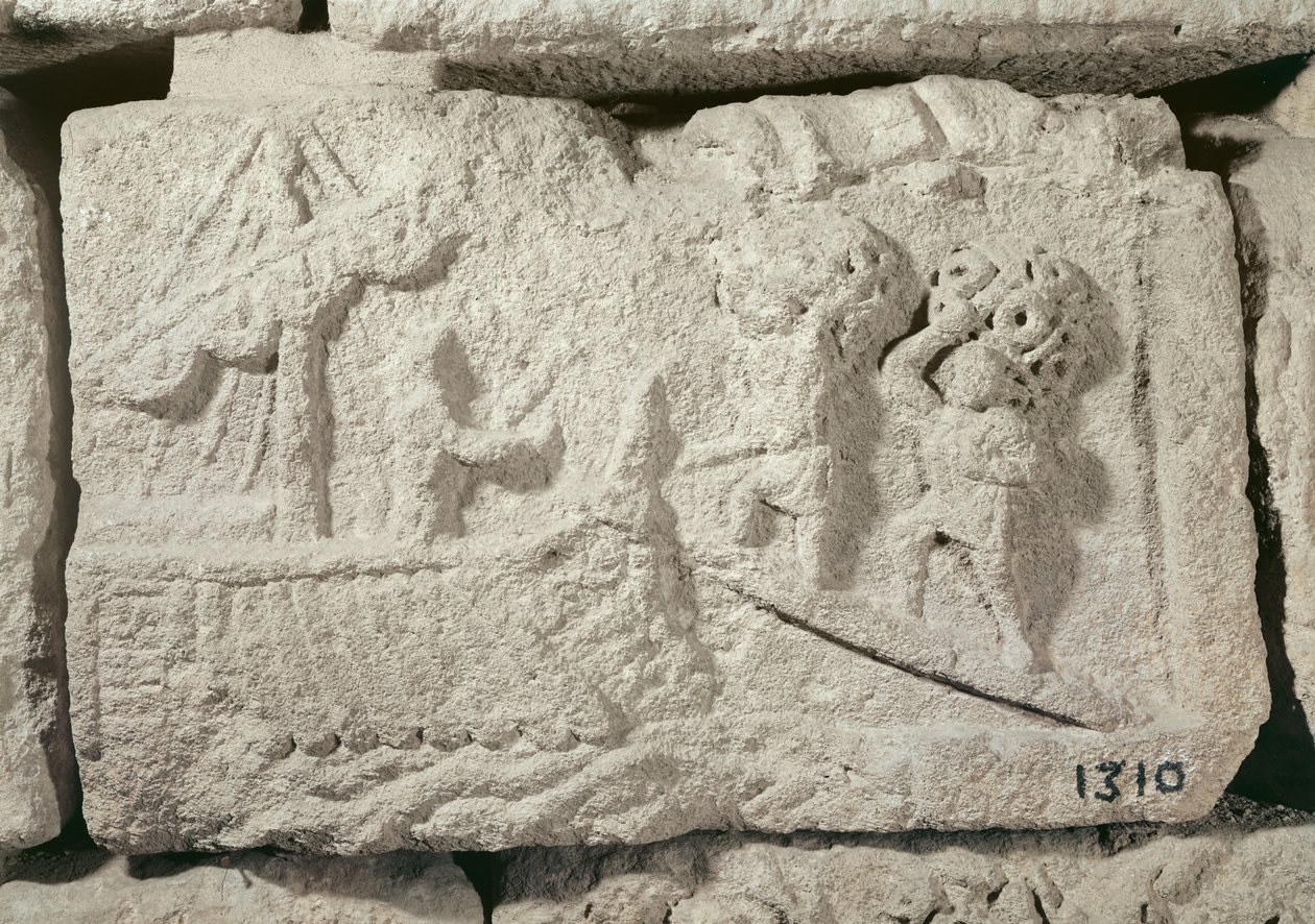 Reliéf zobrazující nakládku obchodní lodi z hrobky od Roman