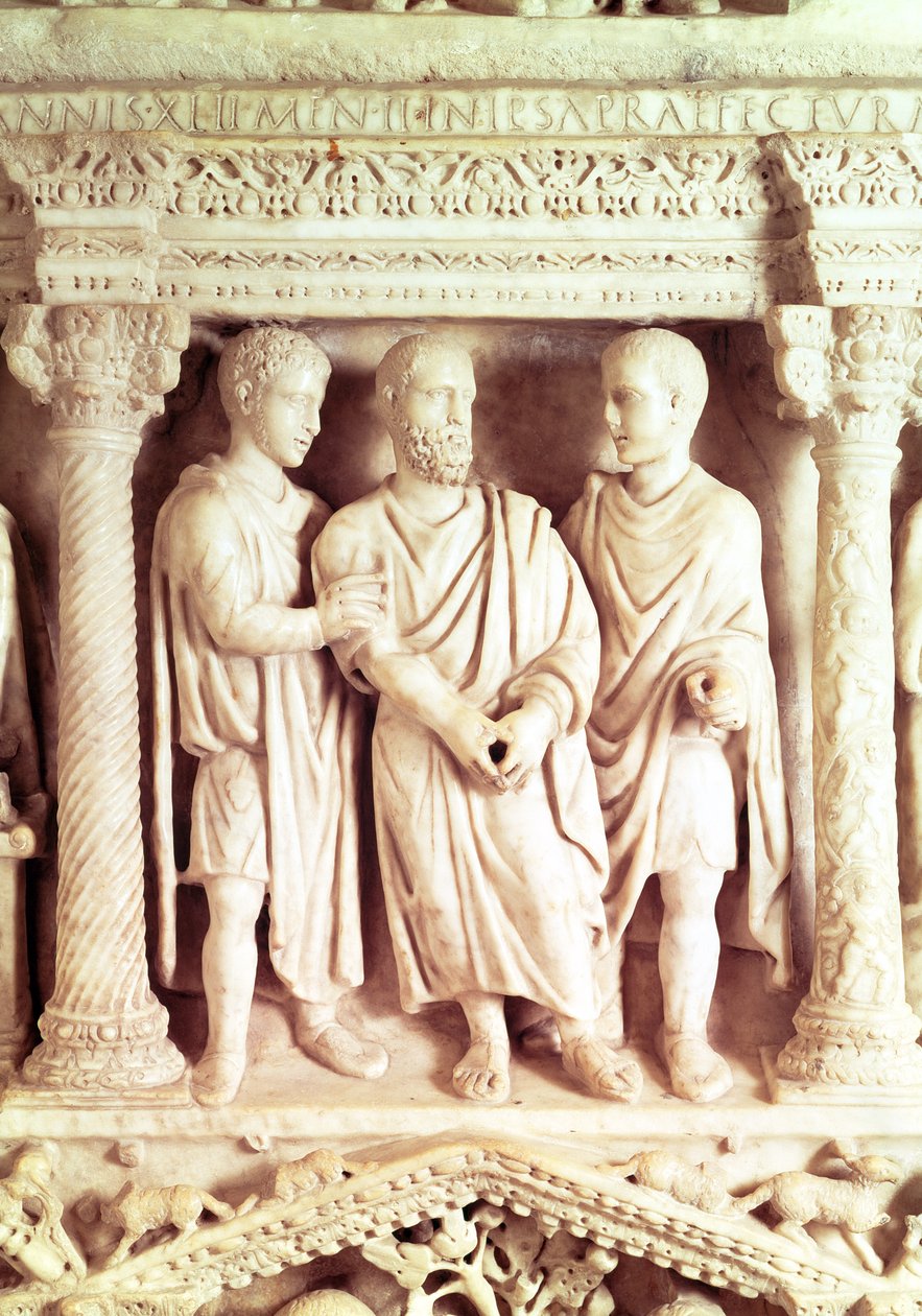 Sarkofág Giunia Basso, 4. století (mramor) od Roman