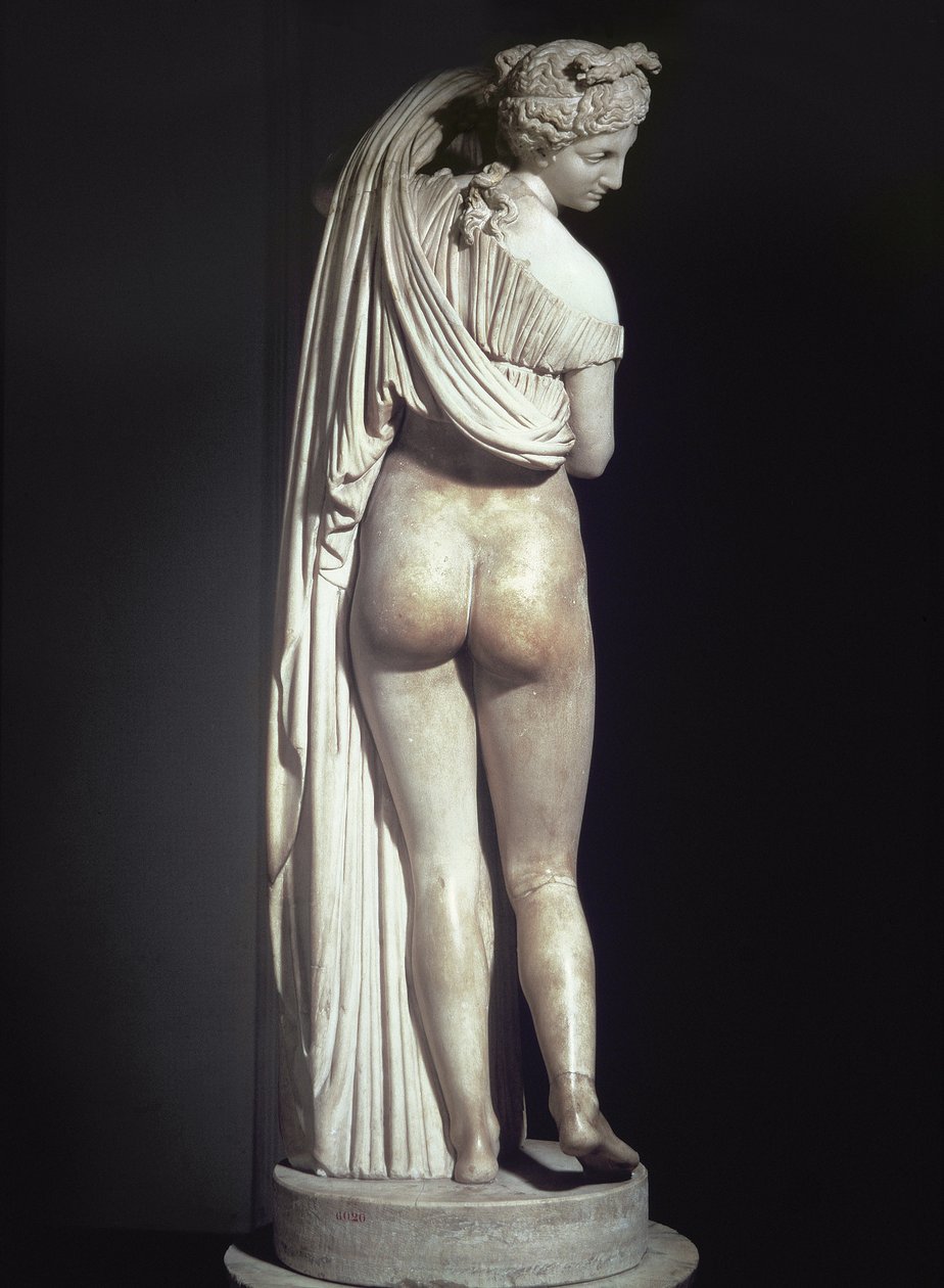 The Callipige Aphrodite, kopie řeckého originálu z 2. století před naším letopočtem (mramor) od Roman