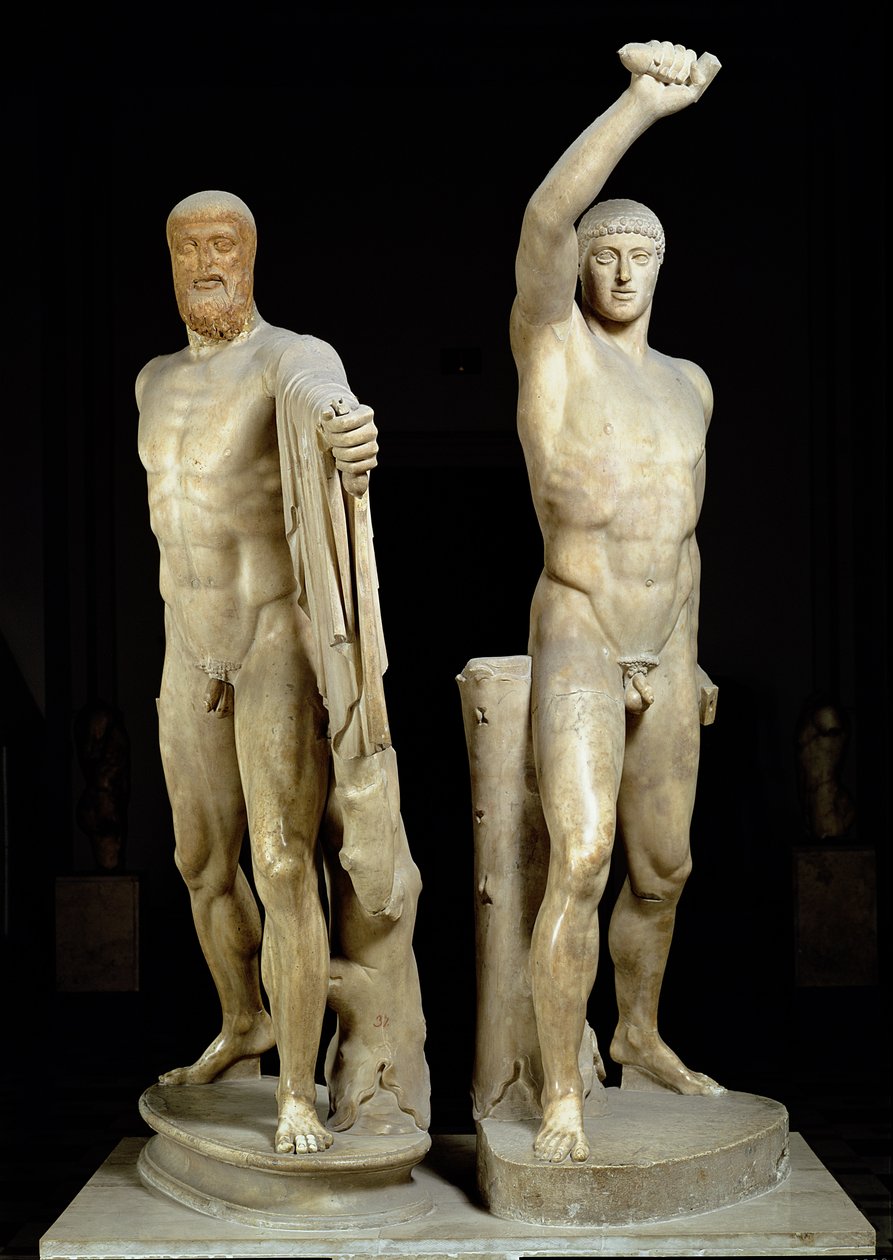 Tyrannicidové, římská kopie řeckého originálu Kritiose a Nesiota z roku 477 př. n. l., ze sbírky Farnese (mramor) od Roman