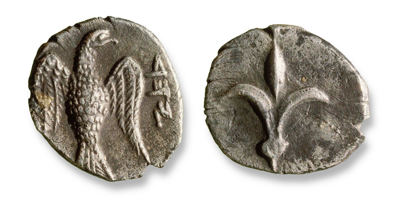 První židovské mince používané v Izraeli, cca 333 př. n. l. (kov) od Roman