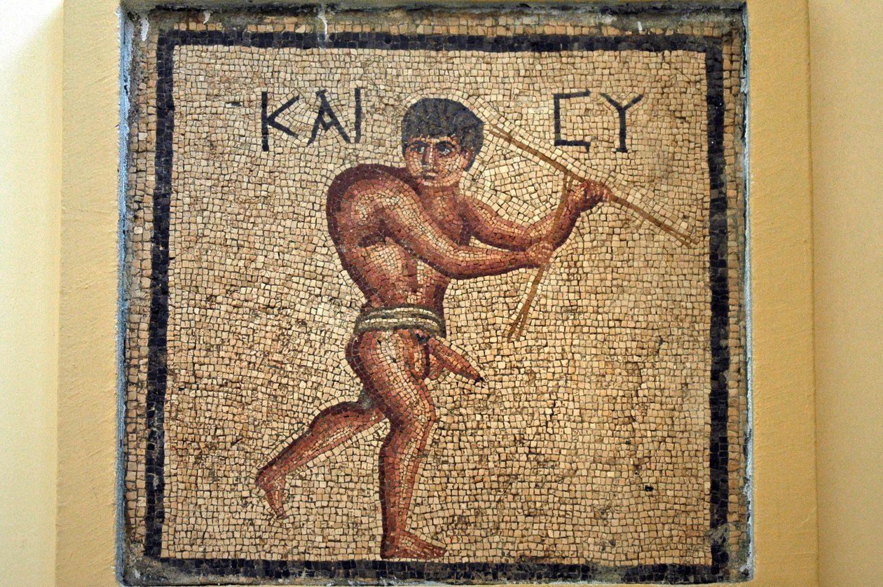 Šťastný hrbáč z Antakye (mozaika) od Roman