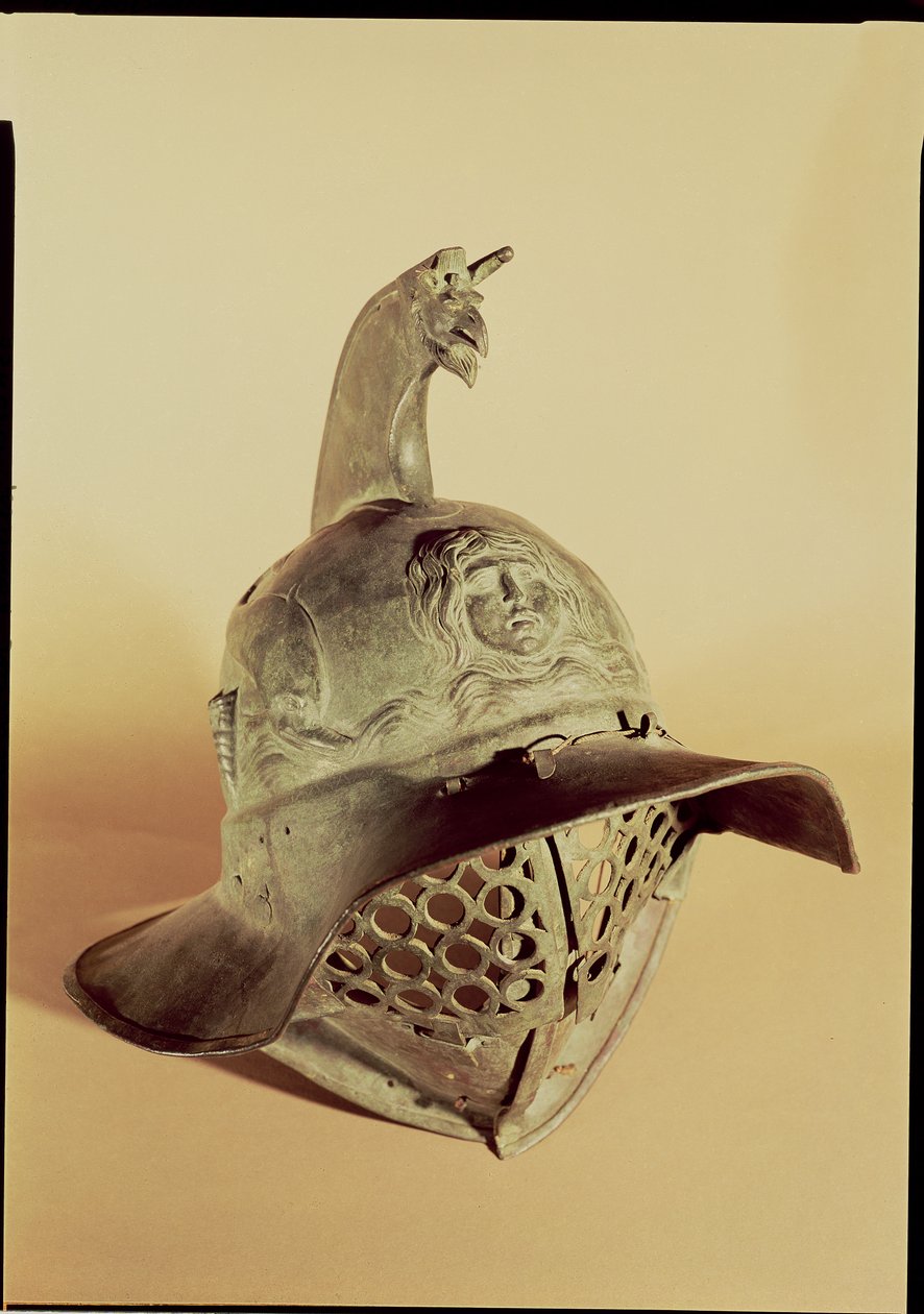 helma thráckého gladiátora (bronzová) od Roman