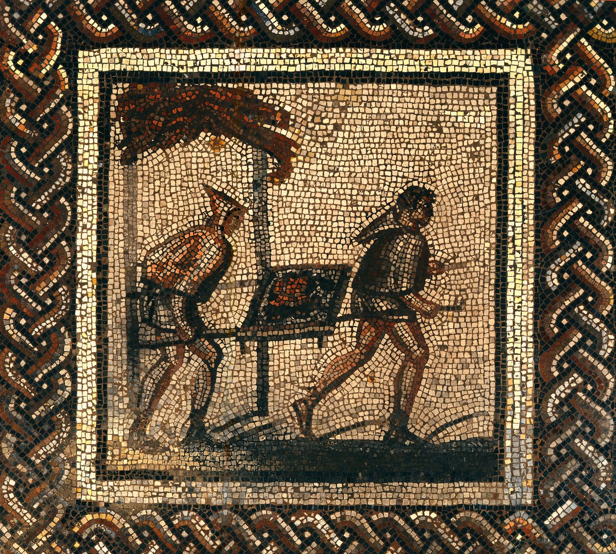 Přeprava hnoje ze Saint-Romain-en-Gal (mozaika) od Roman