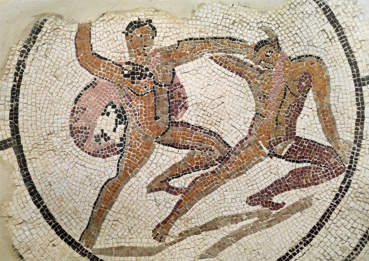 Dva gladiátoři bojující (mozaika) od Roman
