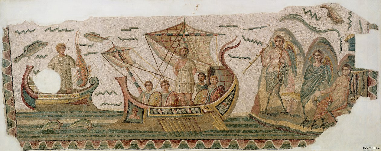 Odysseus a sirény (mozaika) od Roman