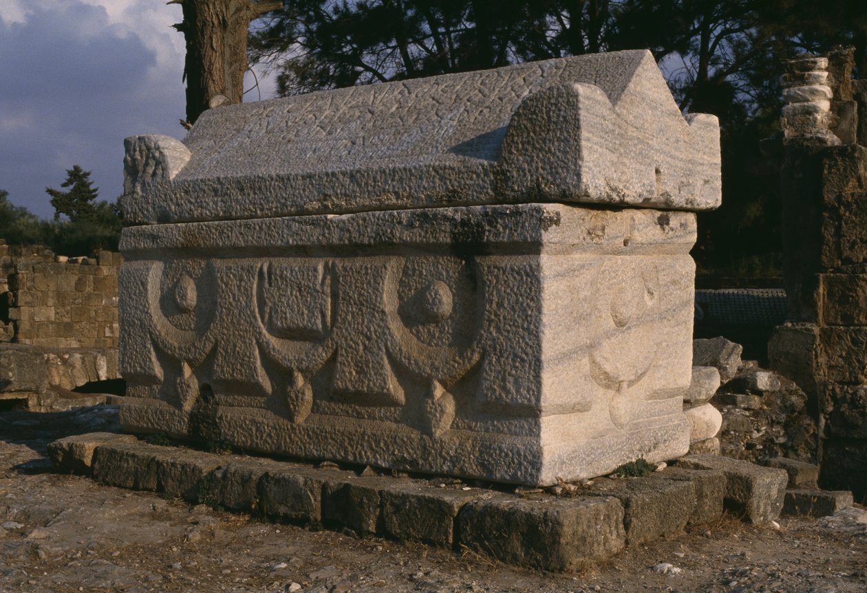 Pohled na sarkofág, římský hřbitov od Roman