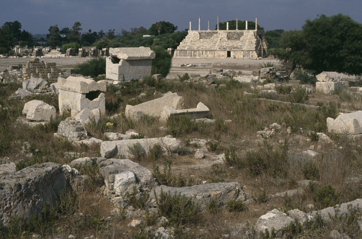 Pohled na římský hřbitov a hipodrom od Roman