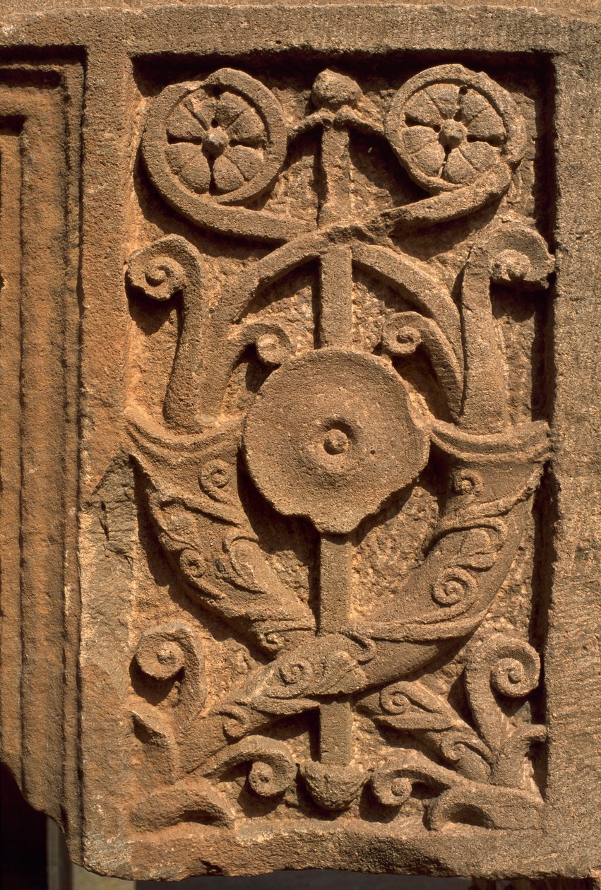 Architektonický fragment s vyřezávanou výzdobou, Sertius Market, Vrcholné císařské období (27 př.nl-395 n.l.) od Roman Imperial Period