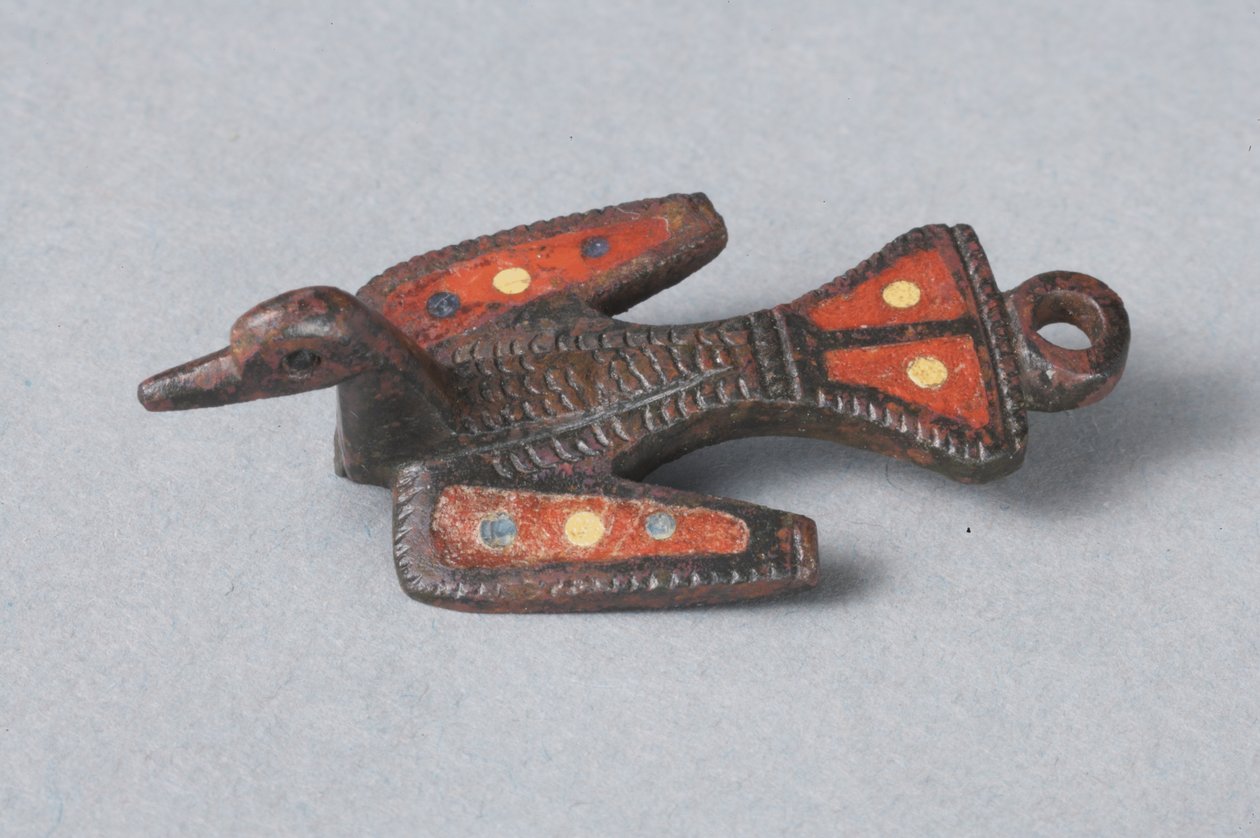 Gallo-Romano zoomorfní lýtková kost ptáka (bronz a smalt) od Roman Imperial Period