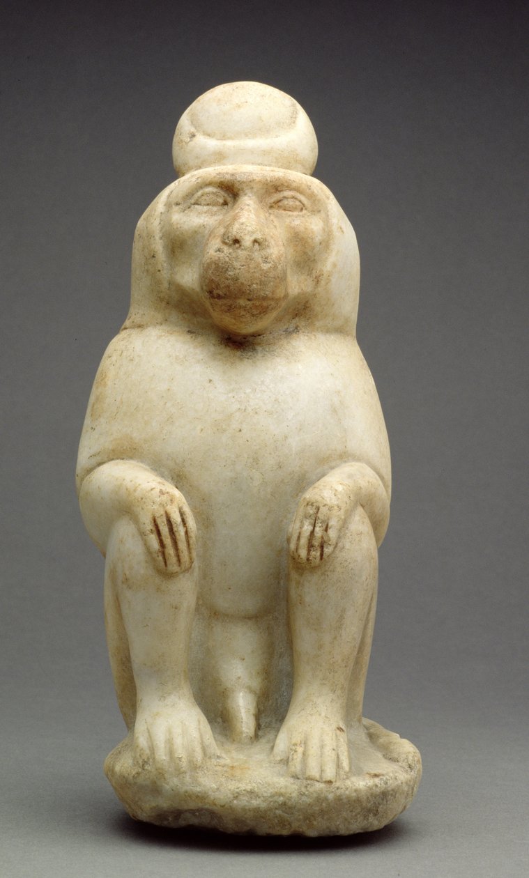 Pavián boha Thotha (mramor) od Roman Period Egyptian