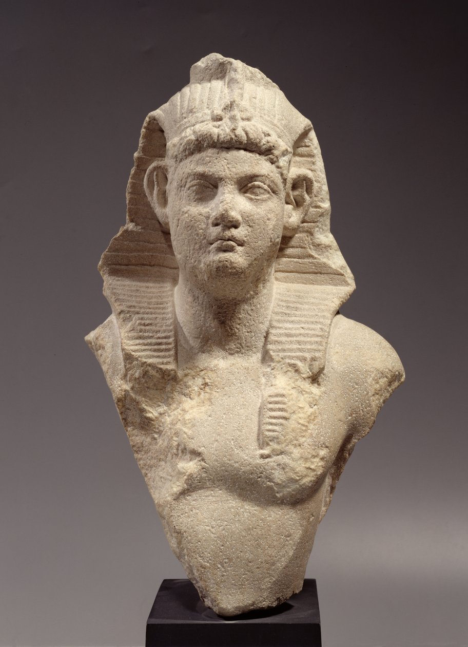 Busta římského císaře jako faraona (mramor) od Roman Period Egyptian
