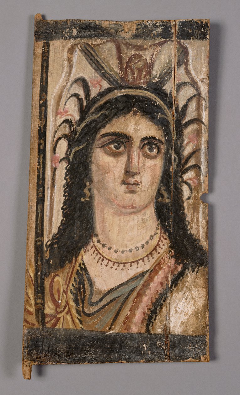 Panel s malovaným obrazem Isis, 180-200 nl (tempera na dřevě) od Roman Period Egyptian