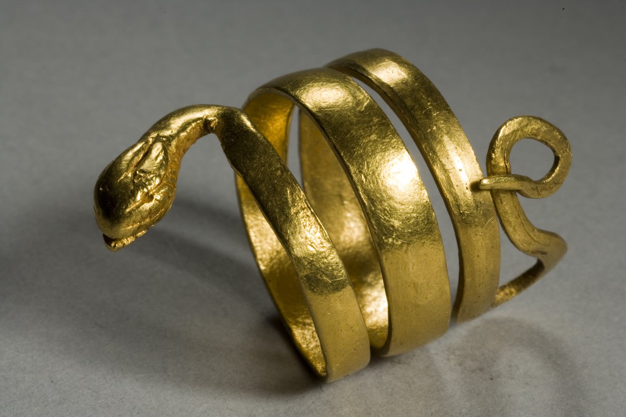 Hadí prsten, cca 1. století před naším letopočtem (zlato) od Roman Period Egyptian