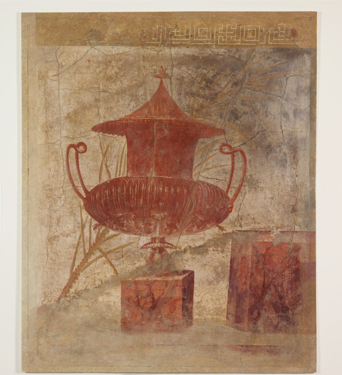 Fragment nástěnné malby z peristylu vily v Boscoreale, cca 50–40 př. Kr. od Roman Republican Period