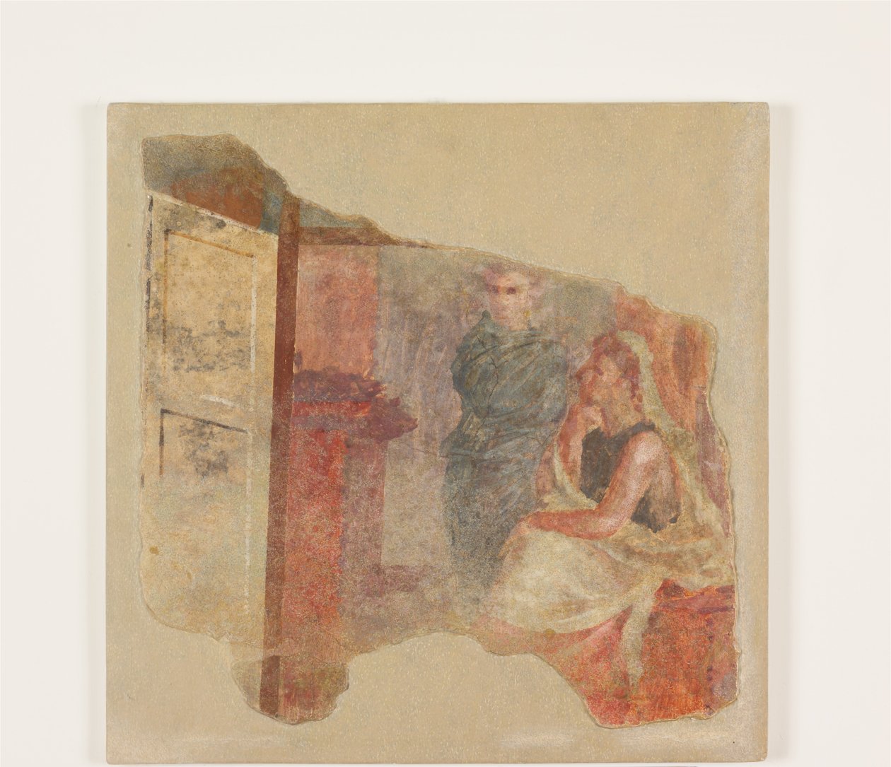 Fragment nástěnné malby z perisytu vily v Boscoreale, cca 50–40 př. Kr. od Roman Republican Period