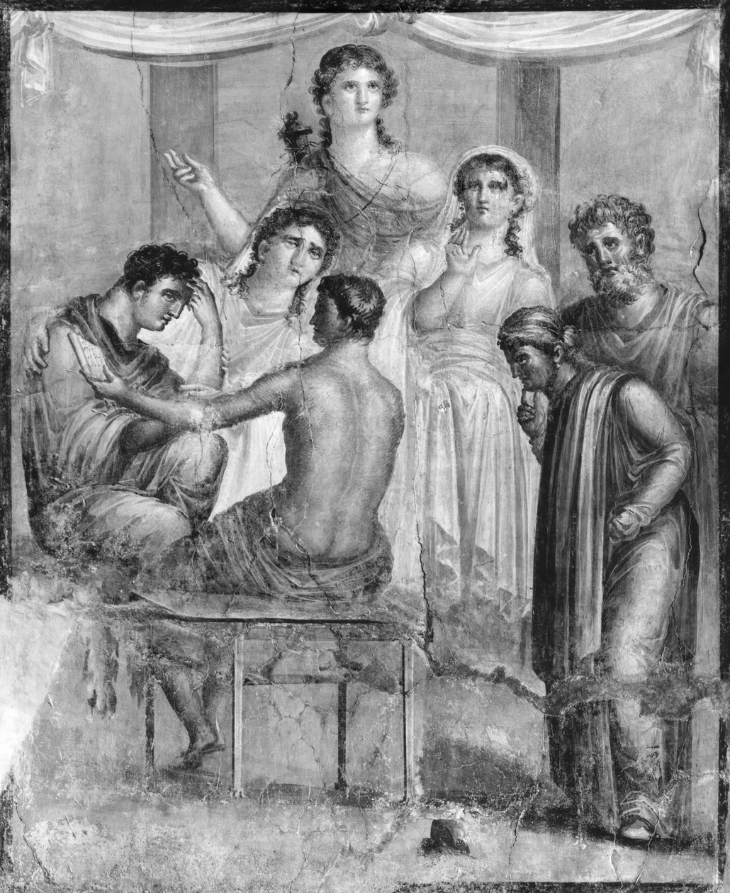 Admetus a Alcestis naslouchají orákulu z Pompejí, Domu tragického básníka od Roman Roman