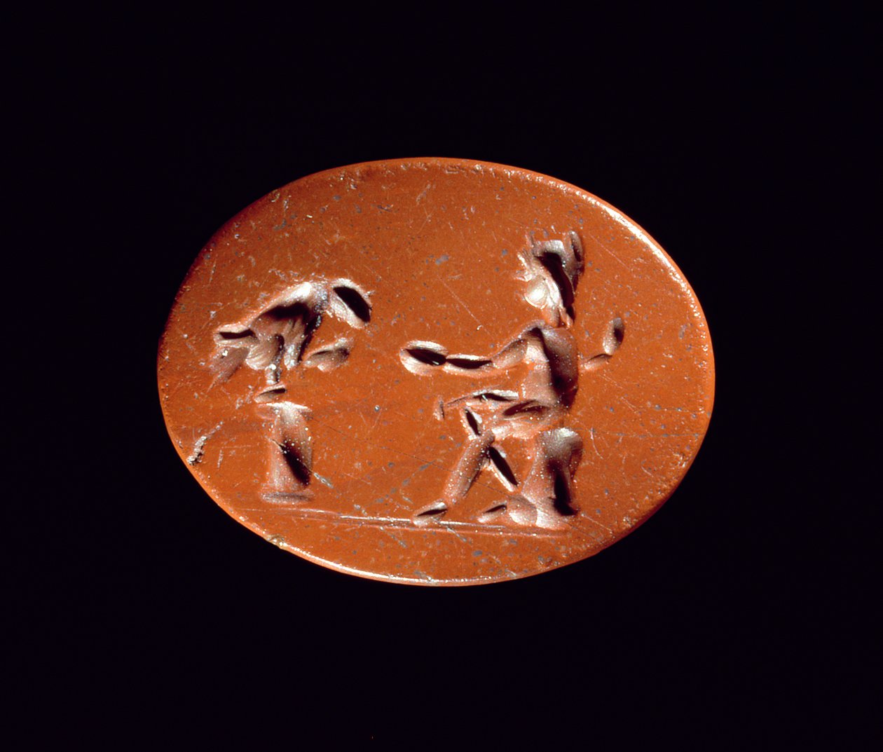 Hlubotisk zobrazující Ganymede Feeding the Eagle, z římského naleziště v Newstead, Melrose od Roman Roman