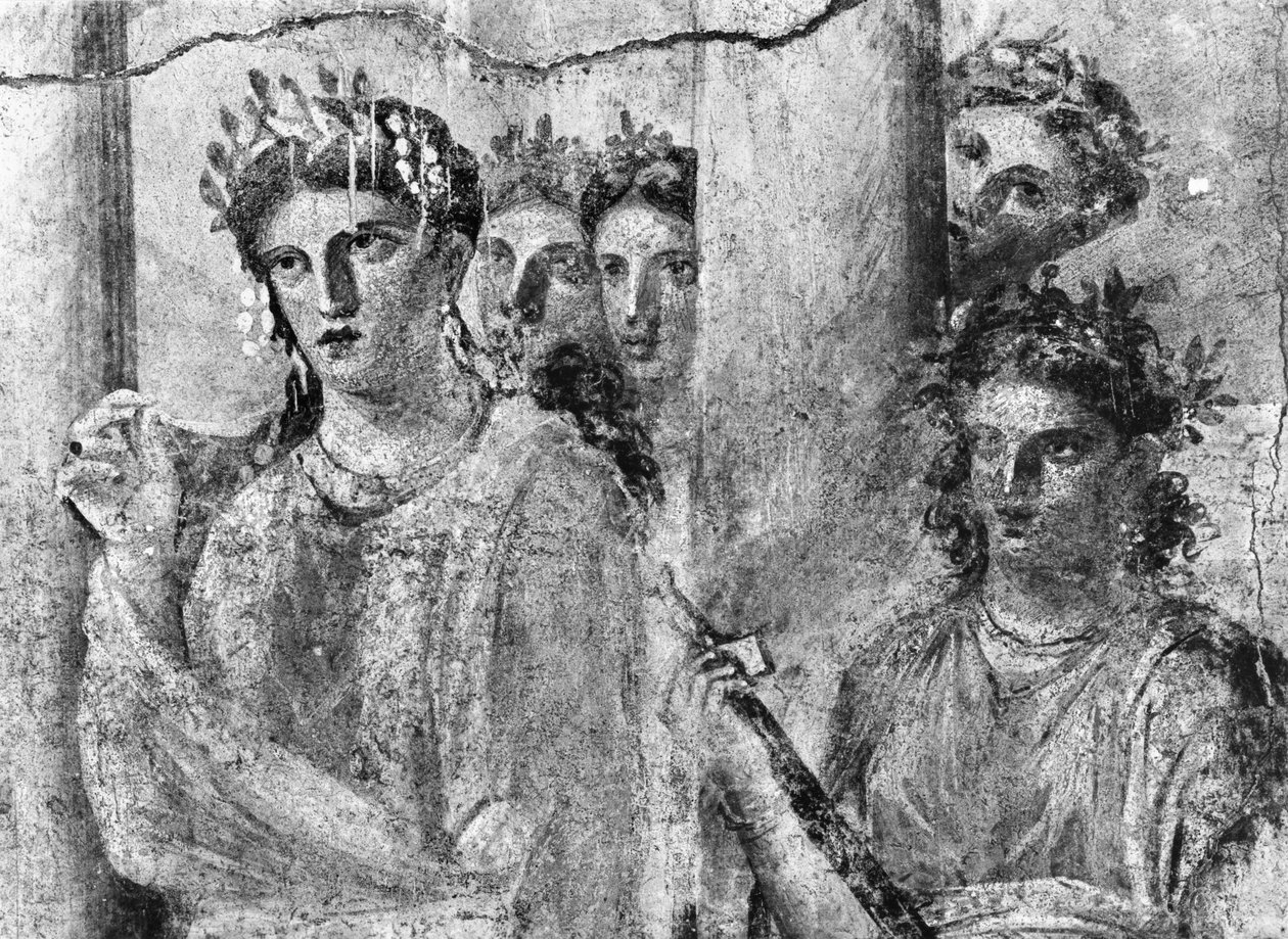 Ifigenie v Tauris, detail, z Pompejí, c.15BC-50AD (viz také 242787) od Roman Roman