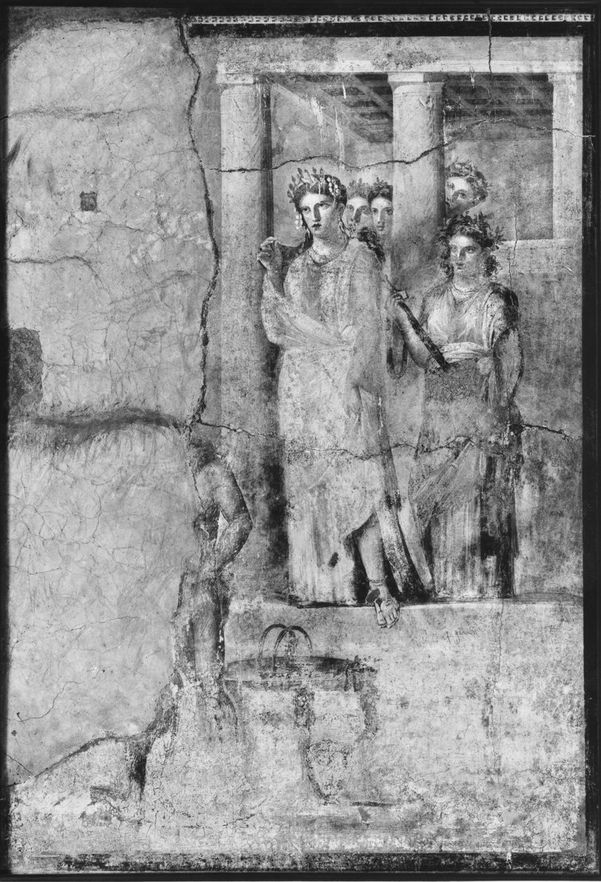 Ifigenie v Tauris, z Pompejí, c.15BC-50AD (viz také detail 242788) od Roman Roman