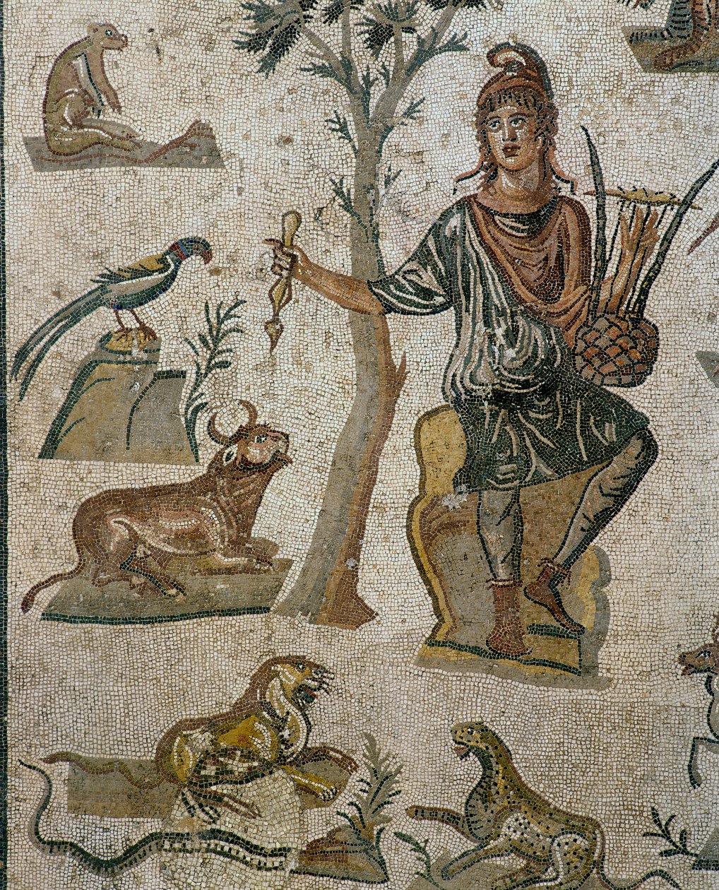 Orfeus obklopený zvířaty (detail) od Roman Roman