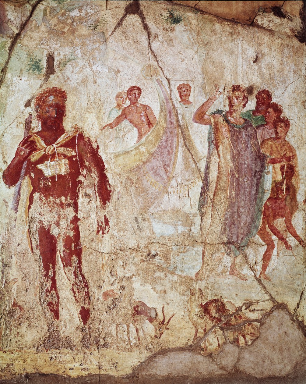 Polyphemos a Aeneas, Pompeje, 1. století př. n. l. - 1. století n. l od Roman Roman